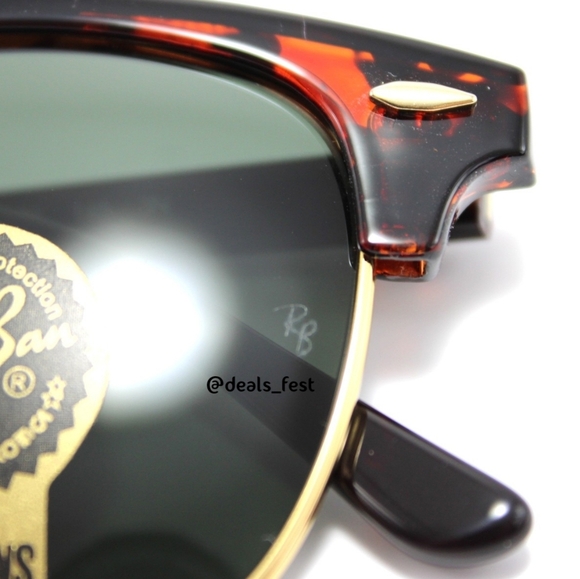 Model Display Ray-Ban Clubmaster Green G15 RB3016 Tortoise - Picture 11 of 17